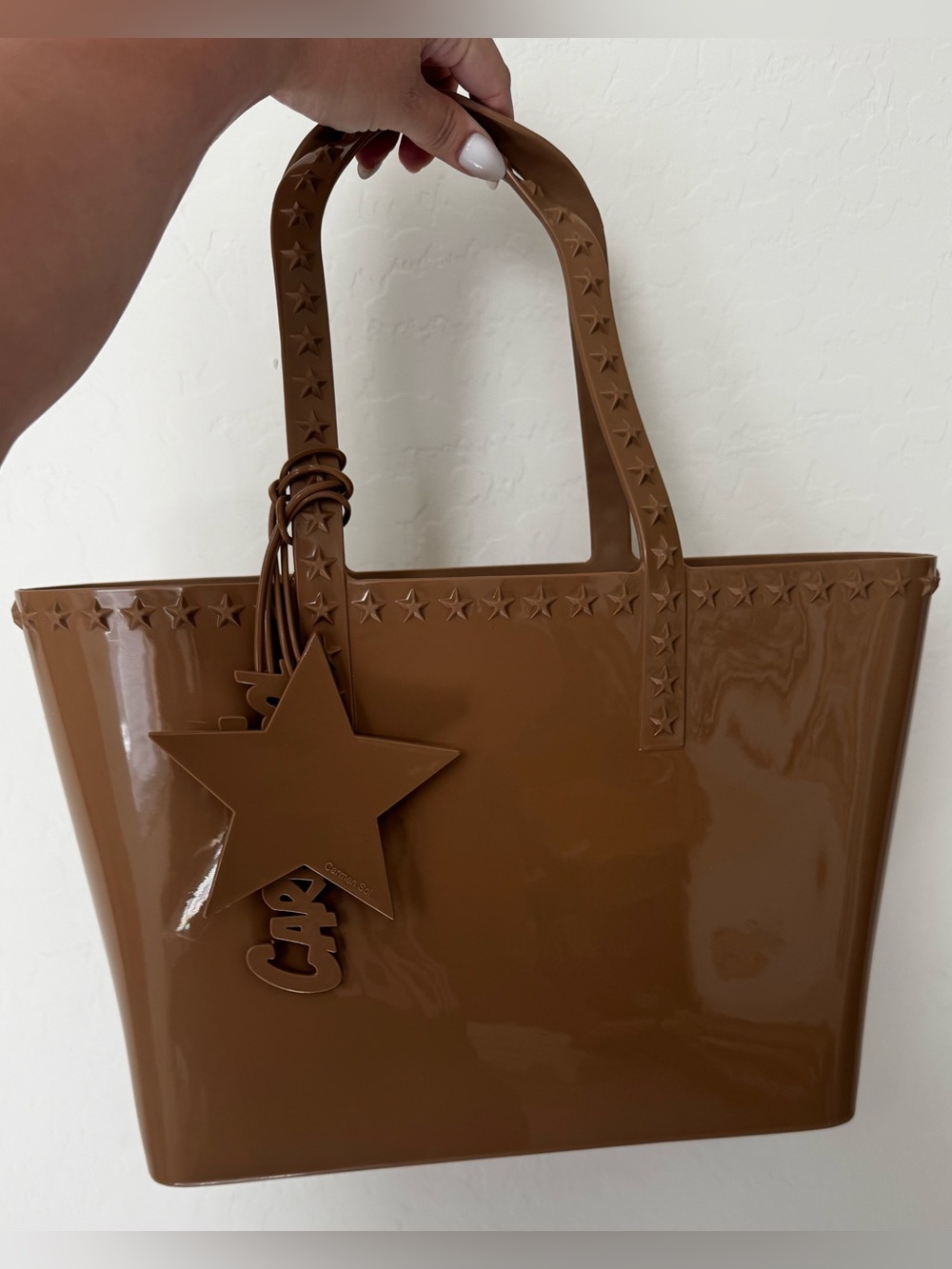 Carmen Sol Star-Trim Tote in Brown